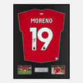 Framed Alex Moreno Signed Nottingham Forest Shirt 2024-25 Home [Classic]