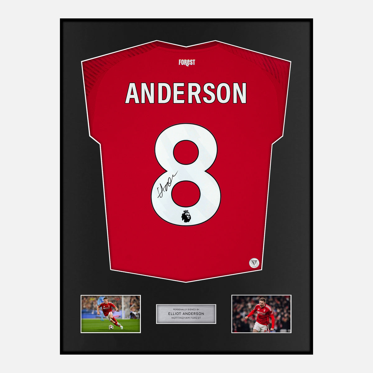 Framed Elliot Anderson Signed Nottingham Forest Shirt 2024-25 Home [Classic] — Verified autograph with NFC and certificate | The Vault