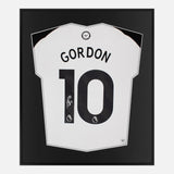 Framed Anthony Gordon Signed Shirt, Newcastle United Home [Mini]