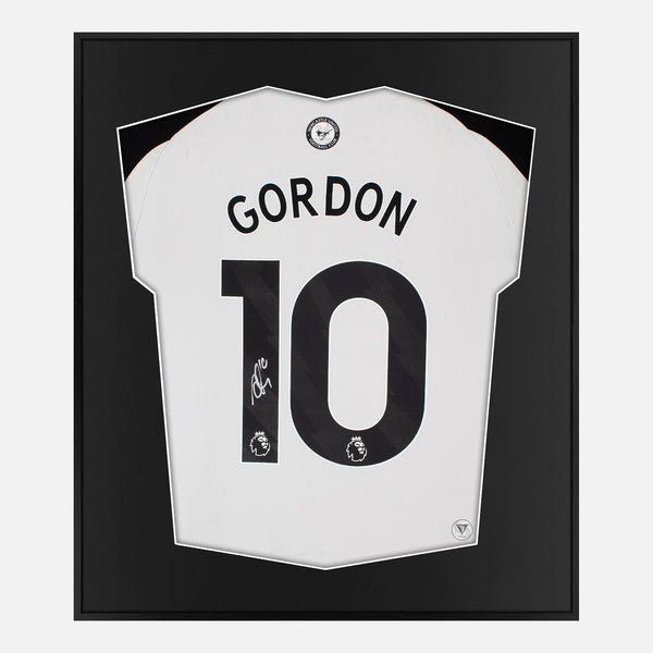 Framed Anthony Gordon Signed Shirt, Newcastle United Home [Lite]