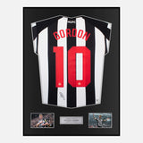 Framed Anthony Gordon Signed Newcastle United Shirt 2023-24 Home [Modern]