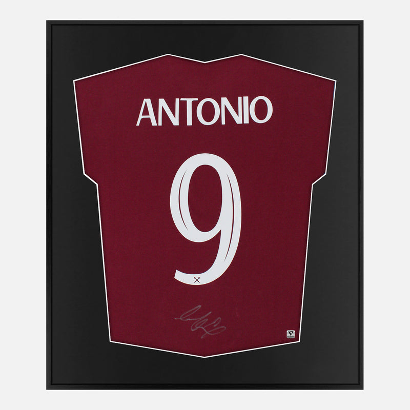 Framed Antonio Signed Shirt, Retro West Ham Home [Mini]