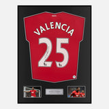 Framed Antonio Valencia Signed Manchester United Shirt 2010-11 Home [Classic]