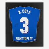 Framed Ashley Cole Signed Shirt, Champions League Winners [Mini]