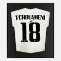 Framed Tchouameni Signed Real Madrid Shirt, White Home [Lite]