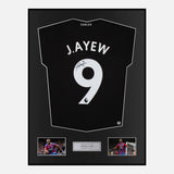 Framed Jordan Ayew Signed Crystal Palace Shirt 2022-23 Third [Modern]