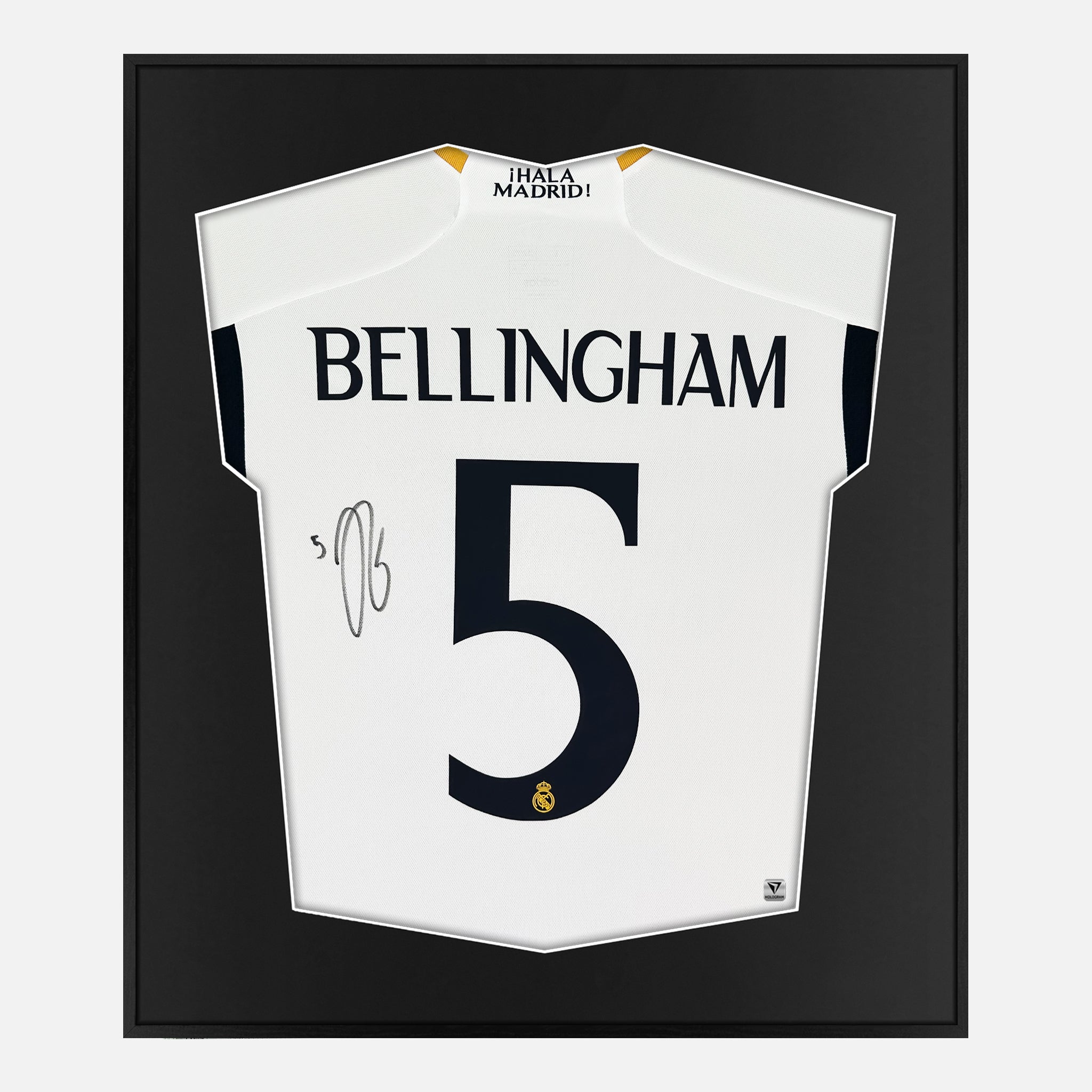 Framed Bellingham Signed Shirt, Real Madrid, Home, New [mini] 