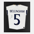 Framed Bellingham Signed Shirt, 2023-24 Real Madrid Home [Lite]