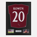 Framed Jarrod Bowen Signed West Ham United Shirt Fan Home [Classic]