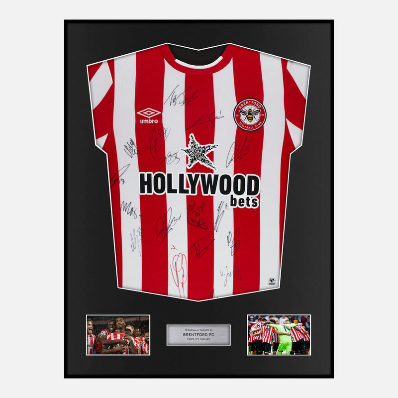 Hollywood Bets Maglia Brentford 2021 Framed Squad Signed Brentford