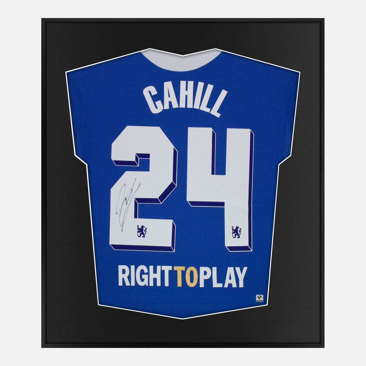 Framed Cahill Signed Shirt, Chelsea 2012 Champions League [Lite] — Authentic signature with NFC and COA | The Vault