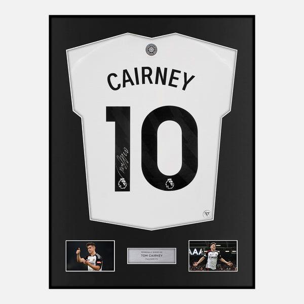 Framed Tom Cairney Signed Fulham Shirt 2024-25 Home [Classic]
