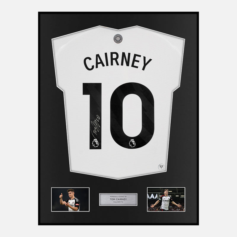 Framed Tom Cairney Signed Fulham Shirt 2024-25 Home [Classic]
