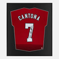 Framed Cantona Signed Shirt, Manchester United Home [Lite]