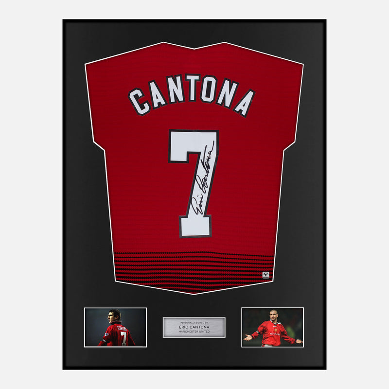 Framed Cantona Signed Manchester United Shirt