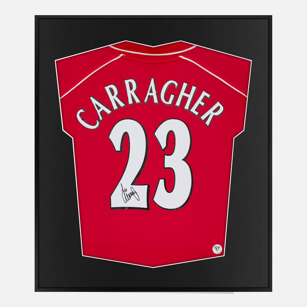 Framed Jamie Carragher Signed Shirt, Liverpool, Home 23 [Mini]