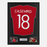 Framed Casemiro Signed Manchester United Shirt [Classic]