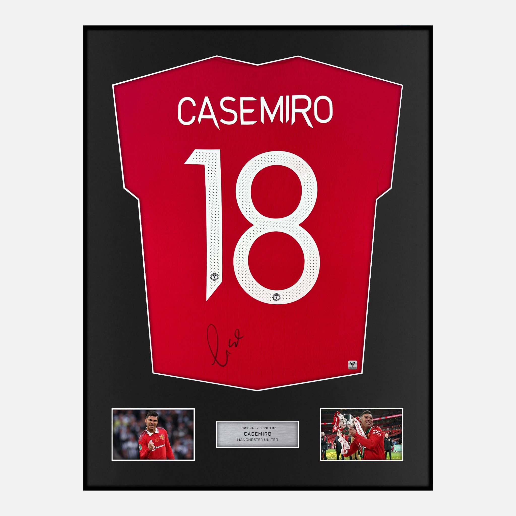 Framed Casemiro Signed Manchester United Shirt Home 2022-23 [Modern ...