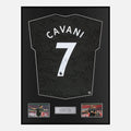 Framed Edinson Cavani Signed Manchester United Shirt 2020-21 Away [Classic]