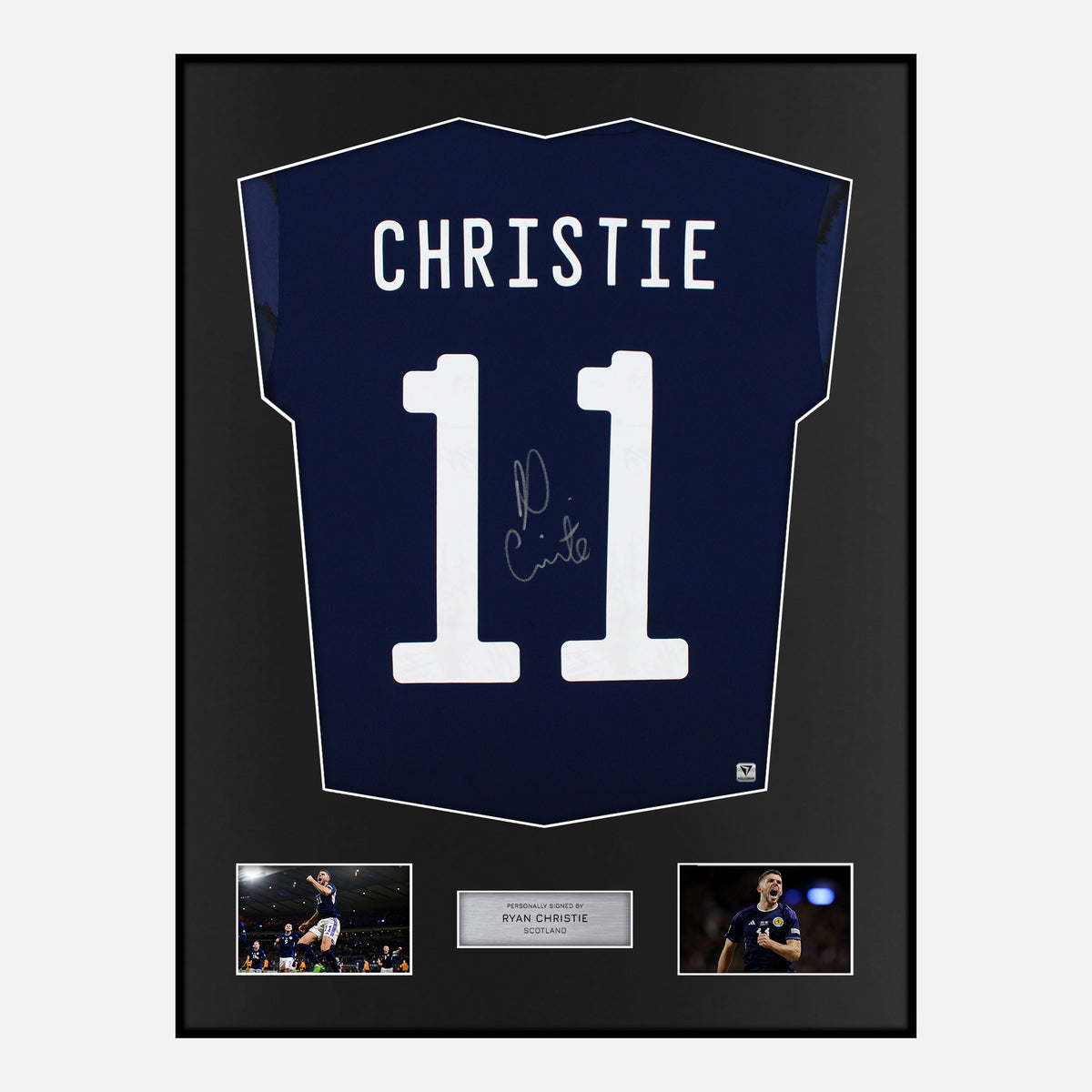 Framed Ryan Christie Signed Scotland Shirt 2020-21 Home [Classic] — Verified autograph with NFC and certificate | The Vault
