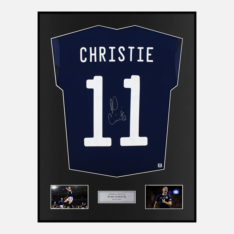 Framed Ryan Christie Signed Scotland Shirt 2020-21 Home [Modern]