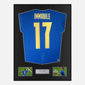 Framed Ciro Immobile Signed Italy Shirt Euro 2020 Winners [Classic]