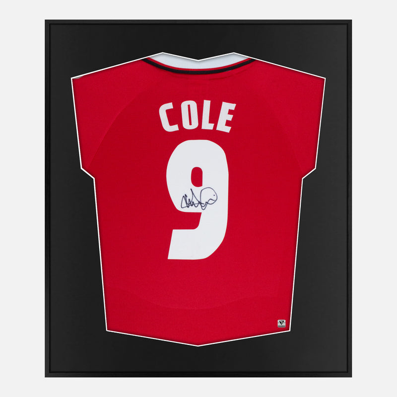 Andy Cole Framed Signed MUFC shirt