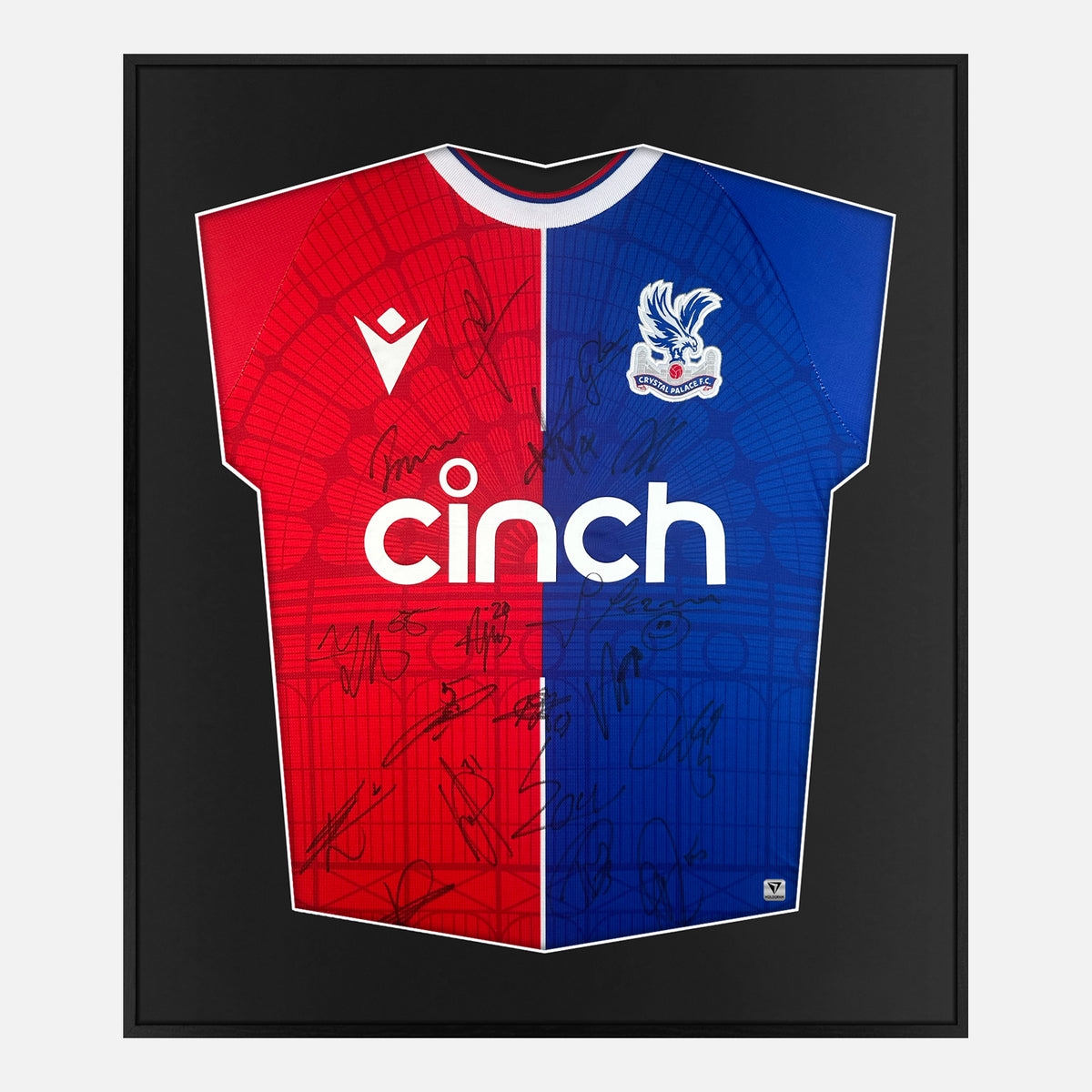 Framed Crystal Palace Signed Shirt, Full Squad, Home [Lite] — Authentic signature with NFC and COA | The Vault