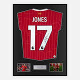 Framed Signed Curtis Jones Liverpool Shirt 2024-25 Home [Classic]