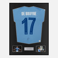 Framed Kevin De Bruyne Signed Manchester City Shirt 2023-24 Home [Classic]