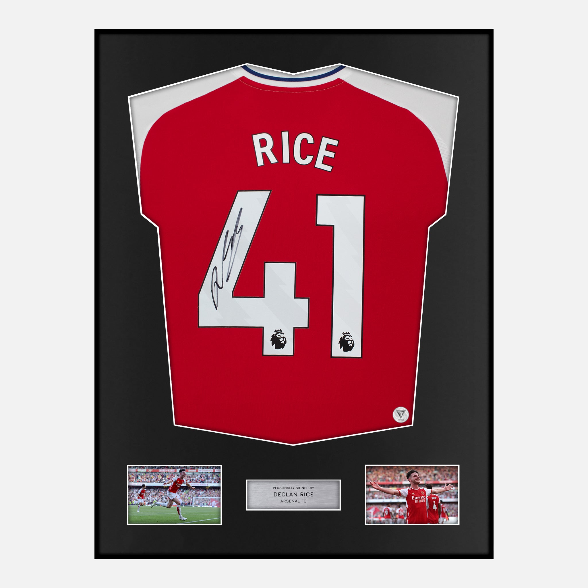 Framed Declan Rice Signed Arsenal Shirt | Classic