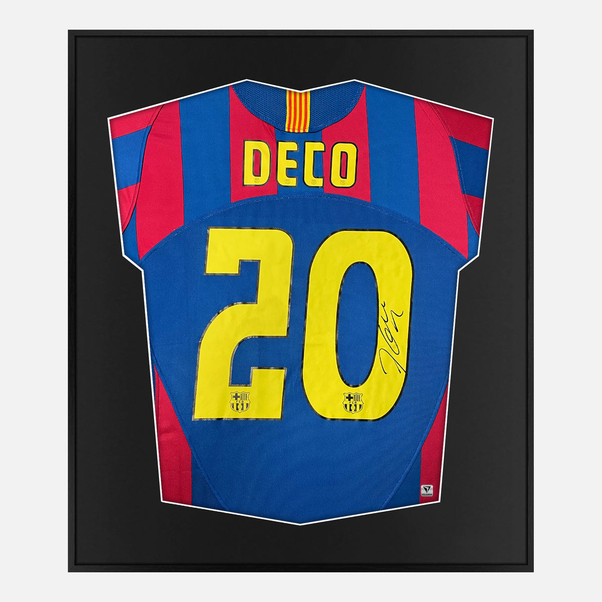 Framed Deco Signed Shirt, Rare Barcelona autograph [Lite] — Authentic signature with NFC and COA | The Vault