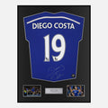 Framed Diego Costa Signed Chelsea Shirt 19 [Classic]