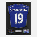 Framed Diego Costa Signed Chelsea Shirt 2014-15 Home [Classic]