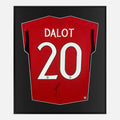 Framed Dalot Signed Shirt, Manchester United Home [Lite]