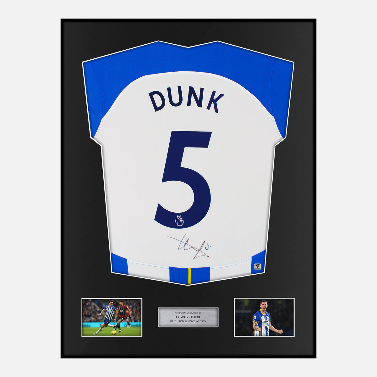 Framed Lewis Dunk Signed Brighton Shirt Home 2022-23 [Classic] — Verified autograph with NFC and certificate | The Vault