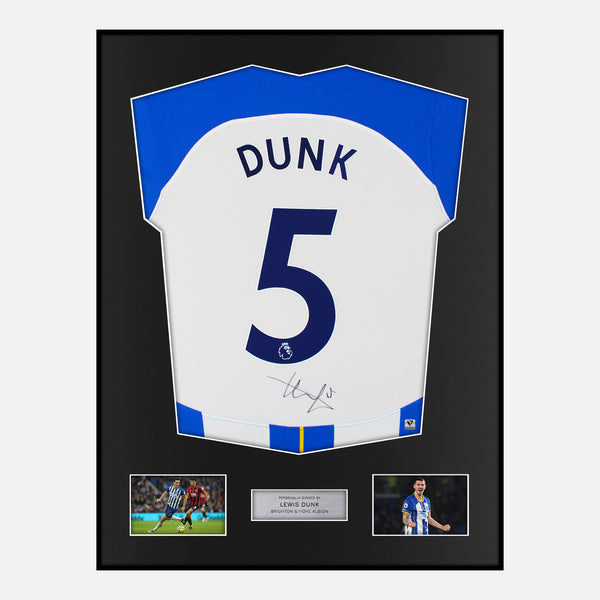 Framed Lewis Dunk Signed Brighton Shirt Home 2022-23 [Modern]