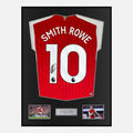 Framed Emile Smith Rowe Signed Arsenal Shirt 2023-24 Home Cup [Classic]