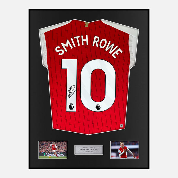Framed Emile Smith Rowe Signed Arsenal Shirt 2023-24 Home Cup [Classic]