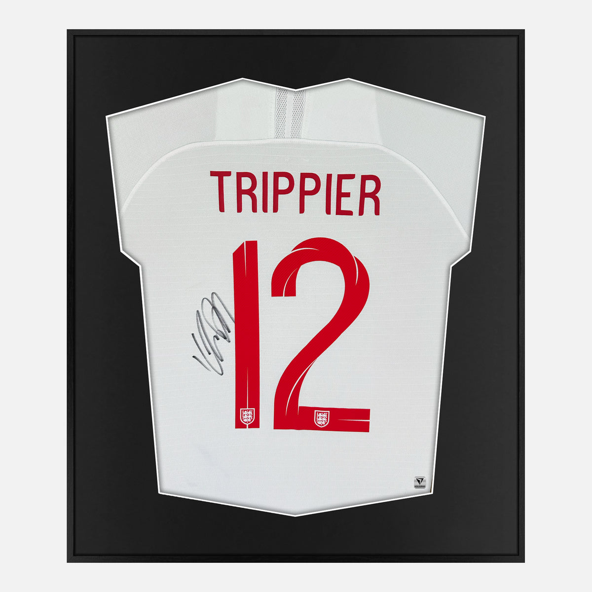 Framed Trippier Signed Shirt, England World Cup Semi-Final [Lite] — Lite framed England shirt signed by Kieran Trippier | The Vault