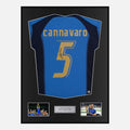 Framed Fabio Cannavaro Signed Italy Shirt 2006 World Cup [Classic]