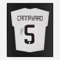 Framed Cannavaro Signed Shirt, Real Madrid Home [Lite]