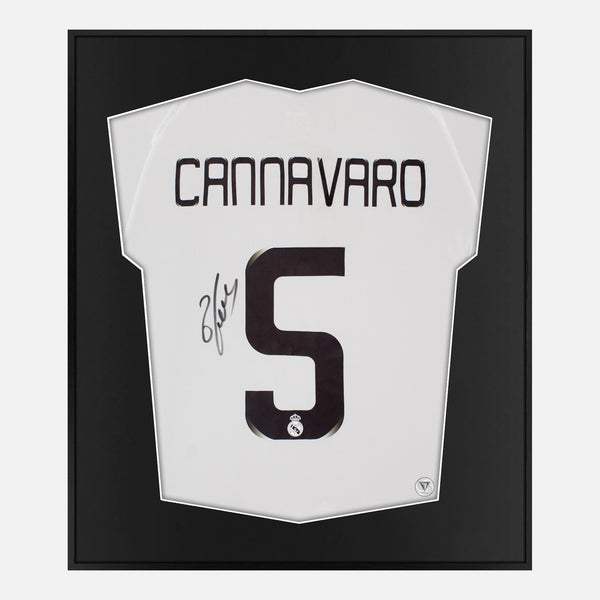 Framed Cannavaro Signed Shirt, Real Madrid Home [Mini]