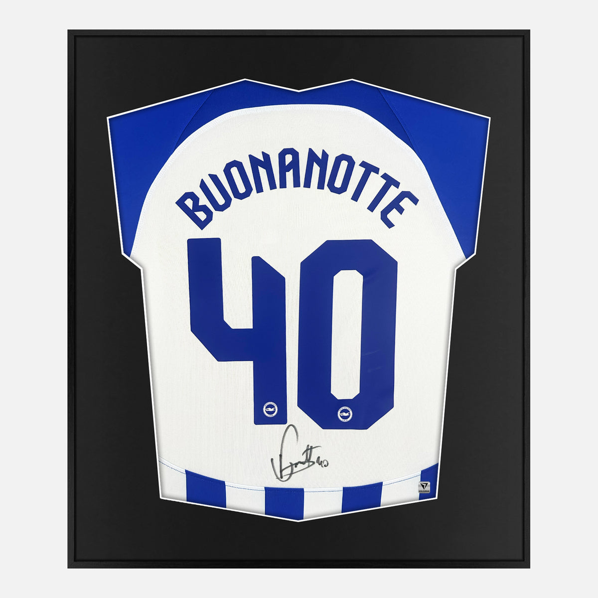 Framed Buonanotte Signed Brighton & Hove Albion Shirt [Lite] — Authentic signature with NFC and COA | The Vault