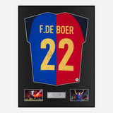 Framed Frank de Boer Signed Barcelona Shirt Home 1999-00 [Modern]