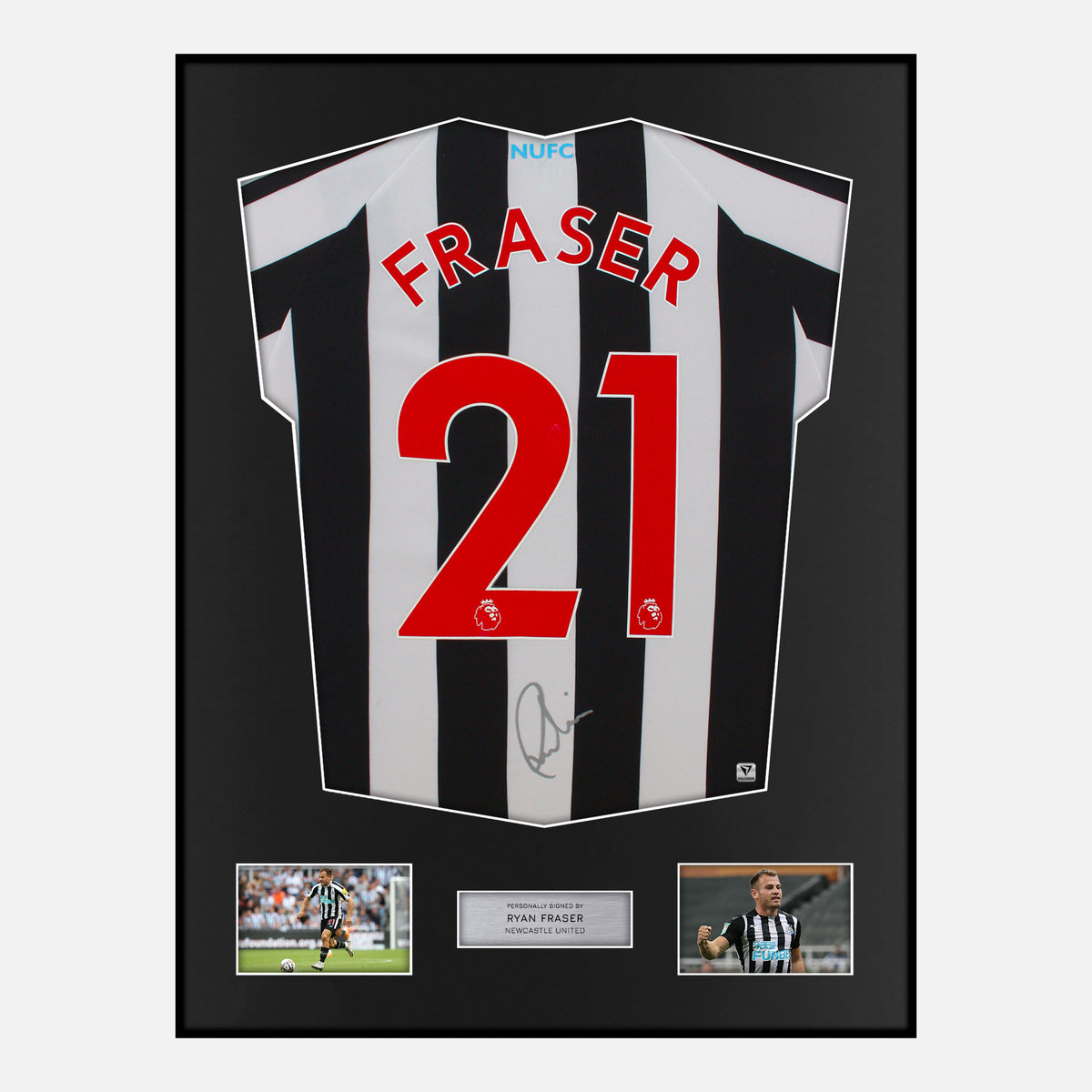 Framed Ryan Fraser Signed Newcastle United Shirt 2022-23 Home [Classic] — Verified autograph with NFC and certificate | The Vault