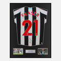 Framed Ryan Fraser Signed Newcastle United Shirt 2022-23 Home [Classic]