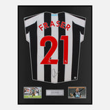 Framed Ryan Fraser Signed Newcastle United Shirt 2022-23 Home [Modern]