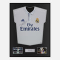 Framed Gareth Bale Signed Real Madrid Shirt 2016-17 Home [Classic]
