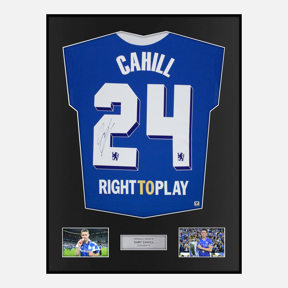 Framed Gary Cahill Signed Chelsea Shirt 2012 CL Final [Classic] — Verified autograph with NFC and certificate | The Vault